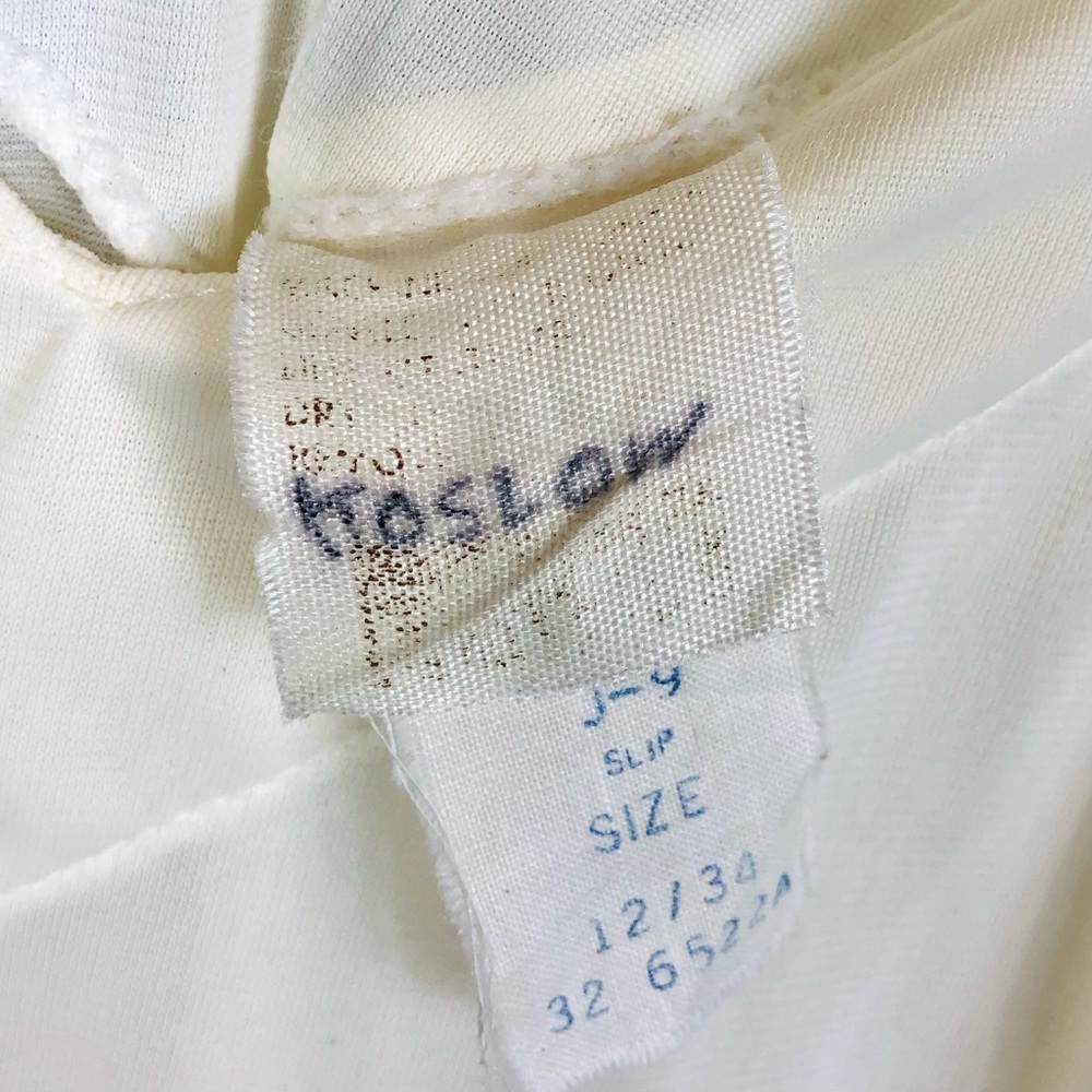Vintage Mary Barron Pullover Full Slip Off White S - Picture 11 of 13
